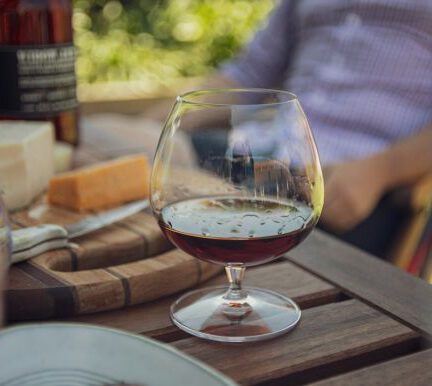 Outdoor Kitchen - half filled snifter glass